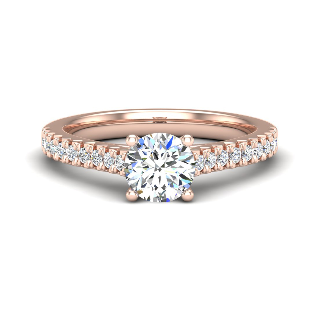Gianna French Pave Cathedral Engagement Ring